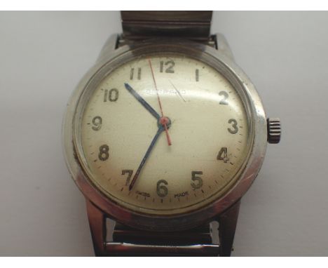 Gents Garrard wristwatch on expanding bracelet with 1966 ICI presentation inscription to verso CONDITION REPORT: This item is