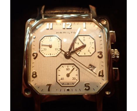 Gents Hamilton wristwatch CONDITION REPORT: The item is working at lotting, we will not comment on the time keeping, case is 