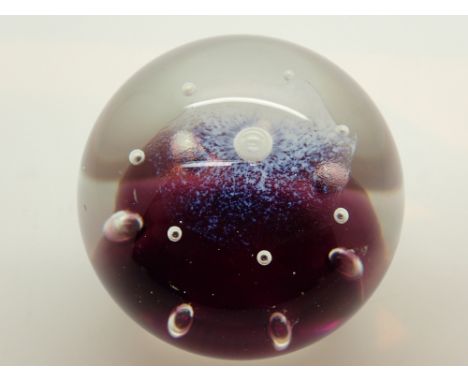 Limited edition Caithness Space Pearl glass paperweight in original box 1463/3000 ( run ceased at 1500 )
