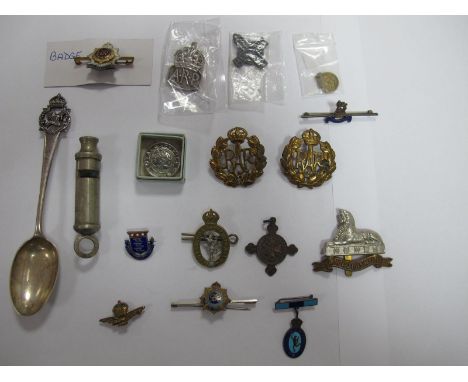 A Small Collection of Enamel and Other Badges, including R.A.F., Royal Corps of Signals, Army Ordnance Corp., R.A.S.C. Associ