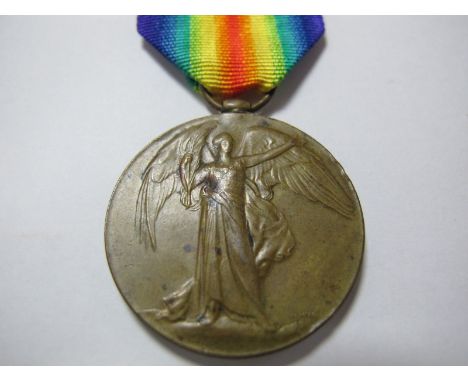 A WWI Victory Medal, to 11401 Private F. Simpson, Yorkshire Light Infantry.