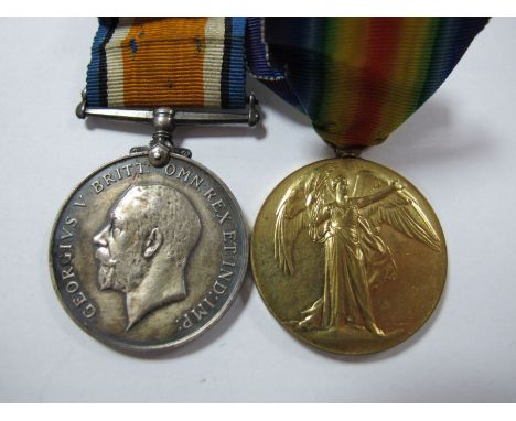 A WWI Pair, consisting of War and Victory Medals to 19000 Private A.H. Lee, Kings Own Yorkshire Light Infantry.