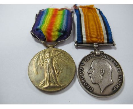 A WWI Pair, consisting of War and Victory Medals, to 51836 Private L. North, Kings Own Yorkshire Light Infantry.