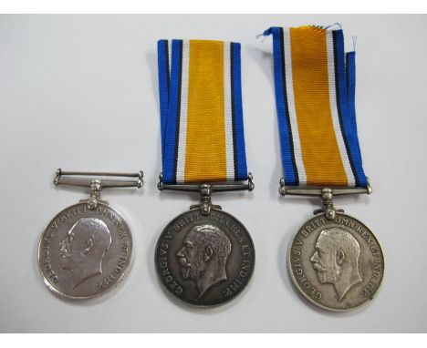 A WWI War Medal, to 3928 Private J. Thompson, Kings own Yorkshire Light Infantry;  WWI War Medal to 53283 Private F. Parkinso