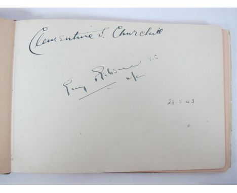An Extraordinary Mid XX Century Autograph Book, signed by many of the military and political names connected with the Second 