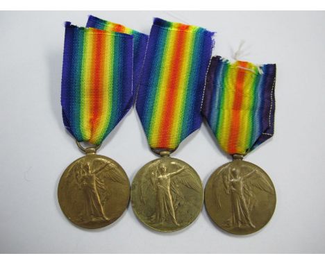 A WWI Victory Medal, to 11499 Corporal H. Ackroyd, Kings Own Yorkshire Light Infantry;  WWI Victory Medal to 21744 Private W.