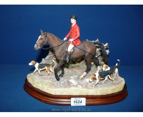 A Border Fine Arts 'Boxing Day Meet' model with a bay horse, Limited Edition no. 9/950, sculptor Anne Wall, with certificate 
