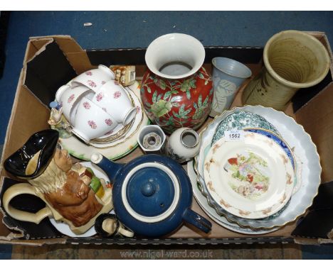 A quantity of china to include two 'Toby' by Wood and Sons Toby jugs, a Royal Doulton Bunnykins tea plate, Aynsley 'Pembroke'