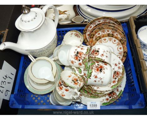 A Royal Doulton 'Taylor' coffee pot, Noritake coffee cups &amp; saucers and cups &amp; saucers in Imari style.