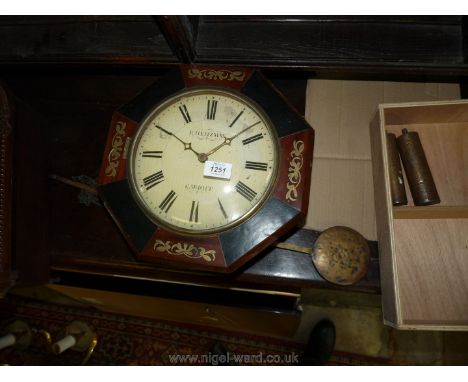 A Black Forest wall Clock - 'R. Heizmann Cardiff'.