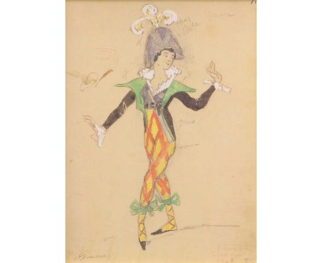 Russian School (20th Century) "The Harlequin" from The Original Designs of the Bolshoi Nutcracker, 1919 Numbered 3777/5000, c