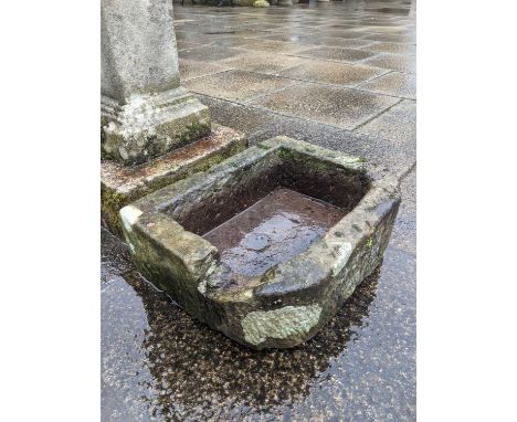 A Carved Stone Planter, of small proportions, 50cm by 40cm by 16cm