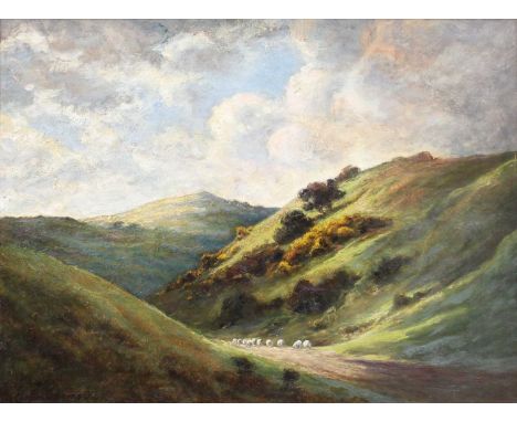 Harry Clayton Adams (1876-1956)"Chambe*, Devon"Signed, with fragments of original artist's label verso, oil on canvas, 43.5cm
