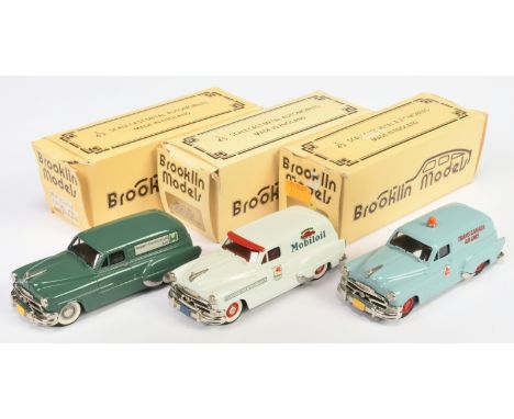 Brooklin Models, a boxed group of BRK31 Pontiac Pick-up's to include, (1) BRK31X 1935 Pontiac Van "Hugget Electrical" (Teal/D