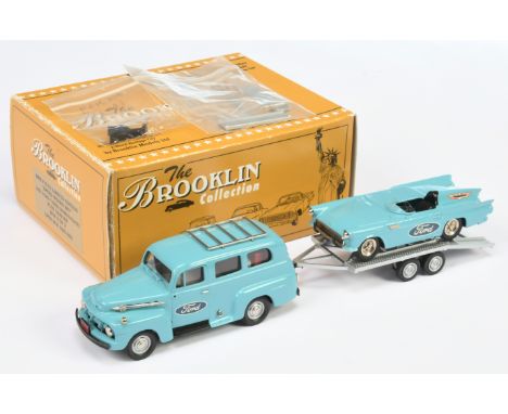 Brooklin BRK FS01 Speed Weeks Set - 1952 Ford Ranger Support vehicle, 1957 Ford T Bird (Homologate), both light blue, also si