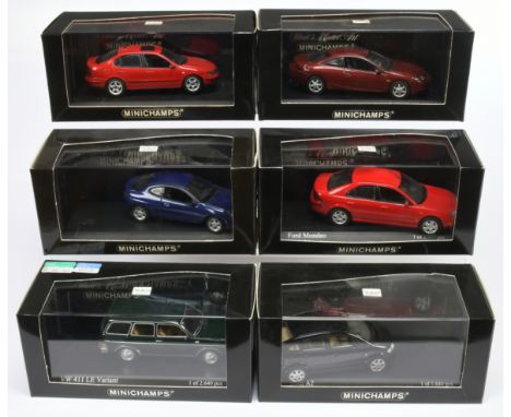 Minichamps, 1:43 scale, a Car group.&nbsp;&nbsp;Includes Audi A2, Ford Puma, Seat Toledo and others (All Cars loose in boxes)