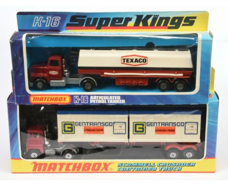 Matchbox Superkings  A Pair To Include (1) K16 Ford Articulated Tanker "Texaco" - Red and White (2)  K17 Scammell Truck With 