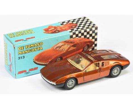 Auto-Pilen a boxed model of 313 De Tomaso Mangusta in Metallic Bronze - Excellent to Excellent Plus in Excellent box,