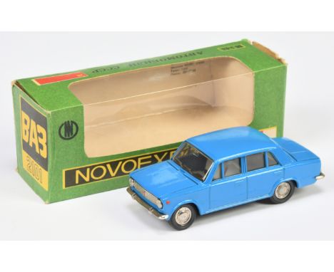 Russian Diecast 1/43rd scale&nbsp; GAZ-2101 - blue, grey interior, chrome trim and hubs - Excellent, usual poor factory finis