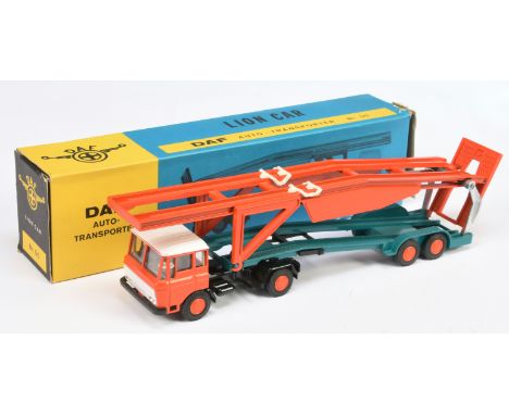 Lion Car Nr.50 DAF Auto-Transporter in blue and orange - Excellent to Near Mint in Good box&nbsp;