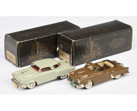 Brooklin Models, a boxed pair of BRK17 Studebaker's to include, (1) BRK17A 1952 Studebaker Commander Convertible (Light Brown