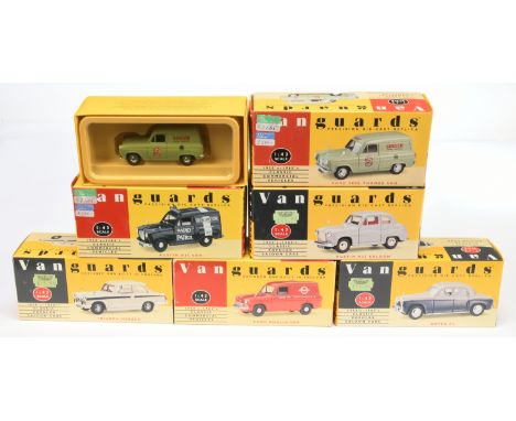 Vanguards, A boxed group of mainly Commercial Vehicles to include "London Transport", Radio Patrol", "Singer Sewing Machines"