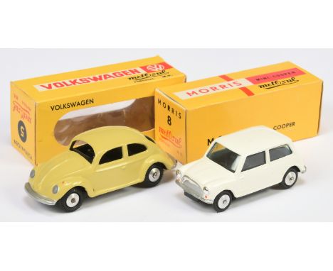 Metosul a boxed pair of cars to include, (1) Nr.5 Portugal - Volkswagen, Pale yellow, spun hubs, silver trim - Excellent Plus