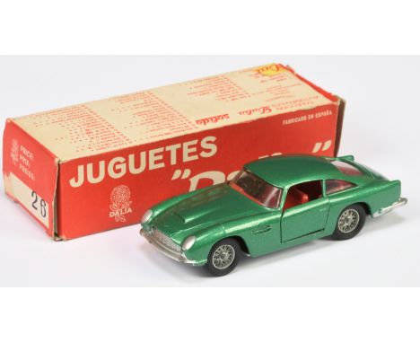 Dalia Solido No.26 Aston Martin DB5 Vantage - metallic green body, red interior, spoked wheels -  Near Mint in Good Plus red 