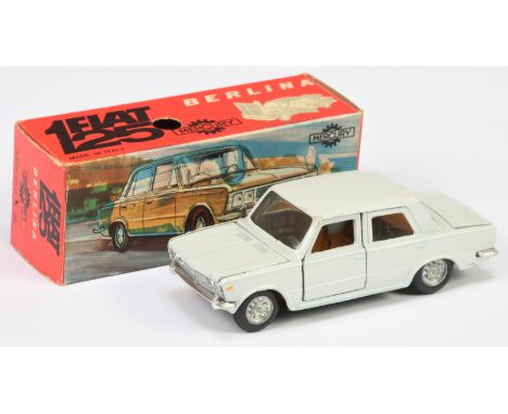 Mercury (Italy) 25 Fiat 125 - off white, brown interior, cast hubs - Excellent Plus, a few light marks, displays well in a ge