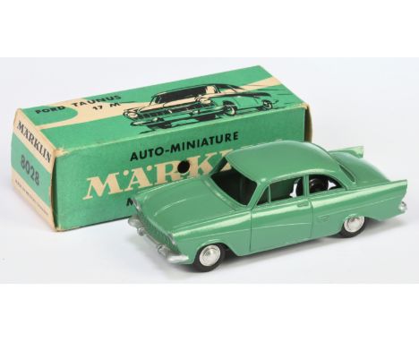 Marklin No.8028 Ford Taunus 17M green, silver trim. - Near Mint in a Good Plus to Excellent carded picture box. 