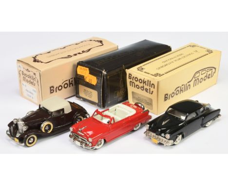 Brooklin Models, a boxed group of Cars to include (1) BRK17 1952 Studebaker Champion Starlight Coupe&nbsp; (2) BRK30A 1954 Do