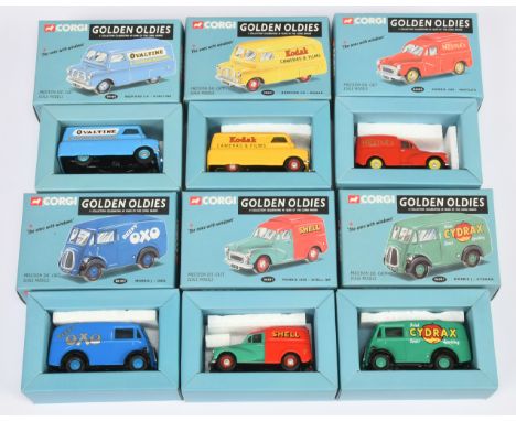 Corgi Golden Oldies a boxed group of cars to include, "Ovaltine", "Kodak", "Nestle" and others similar. - Excellent to Near M