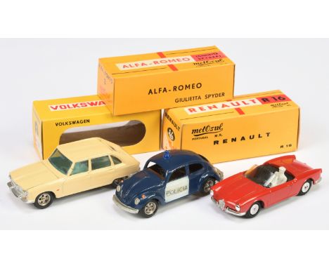 Metosul, a mixed boxed group to include, (1) Metosul 3, Alfa Romeo - Giulietta Spyder (2) Metosul 5, Volkswagen Policia (3) M