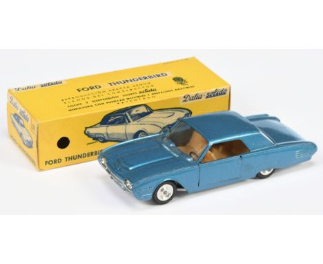 Solido-Dalia 31 Ford Thunderbird - blue body, dark beige interior, chrome spun hubs with (Dalia-Solido) baseplate - Excellent