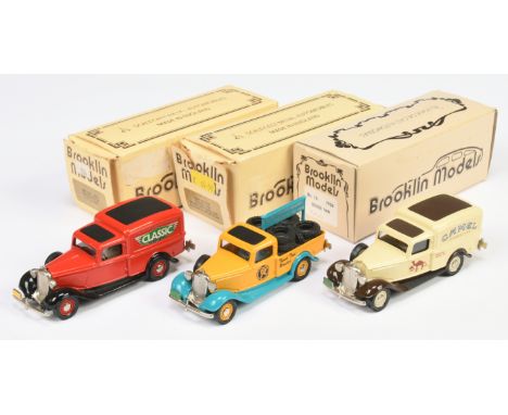 Brooklin Models, a boxed group of 3 Vans to include (1) BRK16 1935 Dodge Van "Classic &amp; Sports Car"&nbsp; (2) BRK16X 1935