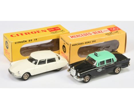 Metosul a boxed pair of cars to include, (1) - Citroen DS19, White, silver trim - Excellent Plus to Near mint in Good Plus bo