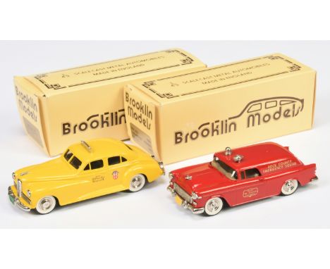 Brooklin Models, a boxed pair of Service Vehicles to include, (1) BRK18X 1941 Packard Clipper Taxi (Yellow) (2) BRK26X 1955 C