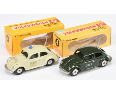 Metosul a boxed pair of cars to include, (1) Nr.4 Portugal - Volkswagen, "G.N.R" Off-white, spun hubs, silver trim, grey inte