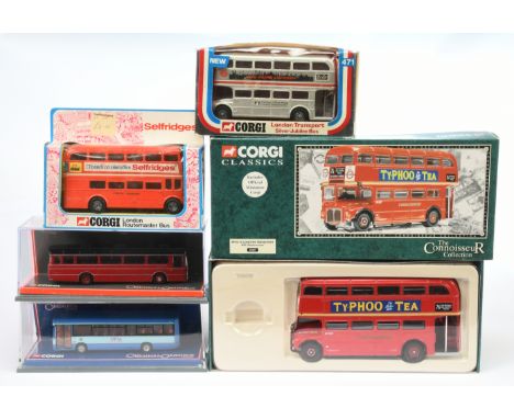 Corgi, a mixed boxed group of buses to include, Corgi 467 London "Selfridges" Routemaster Bus, Original Omnibus "VFM", Corgi 