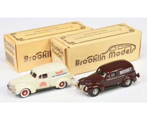 Brooklin Models, a boxed pair of BRK9 Ford Sedan's to include, (1) BRK9 1940 Ford Sedan Delivery "Harrahs 1985 Vehicle Auctio