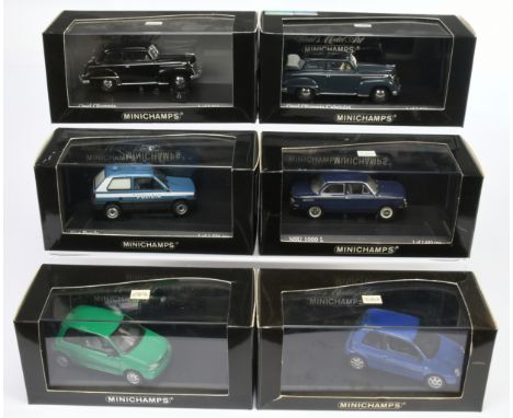 Minichamps, 1:43 scale, a Car group.&nbsp;&nbsp;Includes VW Lupo, Fiat Panda, Seat Arosa and others (All Cars loose in boxes)