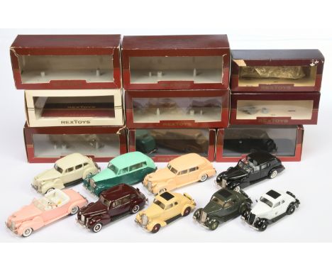 Rex Toys 1/43rd Vehicle group to include Cadillac V16 Coupe De SS; Rolls Royce Phantom IV Limousine - turquoise &amp; green; 