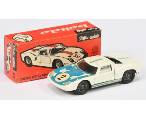 Solido - Dalia (Spain) - 42 Ford GT Le Mans - white, blue bonnet, racing number 2, wire wheels - Good in a Good carded box. (