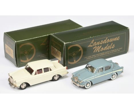 Lansdowne Models (Brooklin), a boxed pair of Early 1960s Cars to include, (1) LDMX2 1963 Singer Gazelle Dealer Special (Blue)