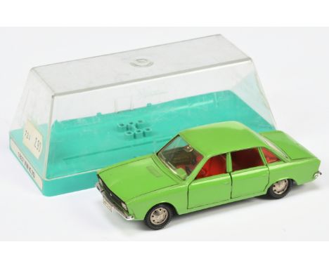 Marklin a boxed No.1837 Volkswagen K70 green body, red interior - Good Plus to Excellent Plus in Good Perspex Case.