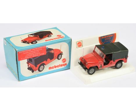 Mattel Mebetoys 1/43rd scale car, Art. 81 Jeep - Red and Black with black interior - Excellent to Excellent Plus in Good box 