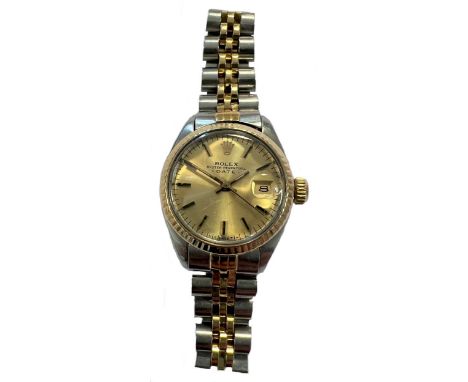 Rolex - A 2-tone 'Oyster Perpetual Datejust 25' wristwatch, circa 1981, model number 6917, serial number 7054046, the signed 
