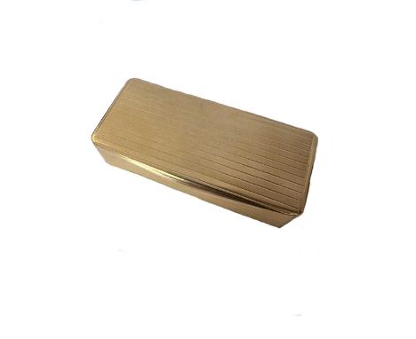 A George III 18ct gold snuff box, mark of Alexander J. Strachan, London 1806, of rectangular form, decorated all over with fi