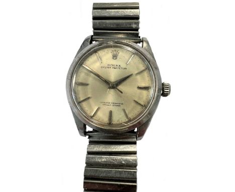 Rolex - A steel 'Oyster Perpetual 34' wristwatch, circa 1963, model number 1002, serial number 862542, the signed circular si