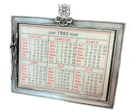 A Victorian silver freestanding perpetual calendar, mark of Cornelius Joshua Vander, London 1895, of rectangular form, outer 